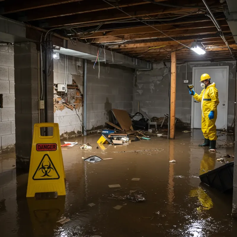 Flooded Basement Electrical Hazard in Selden, NY Property